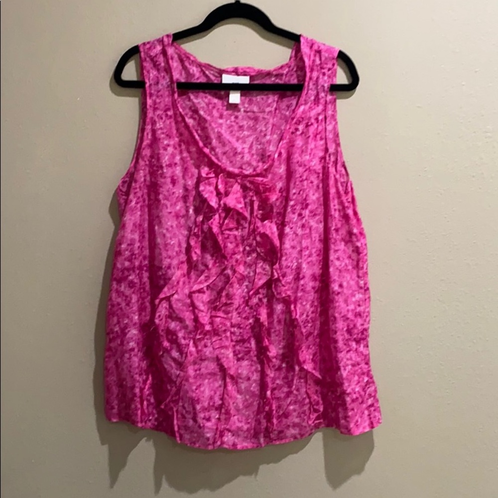 Pink Ann Taylor Loft Sleeveless Blouse XL
